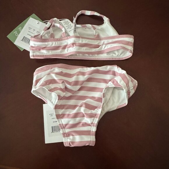 Andie Kids Toddler Girl AK002 Rose Stripe Bikini Swim Set Size 2T - Picture 5 of 5